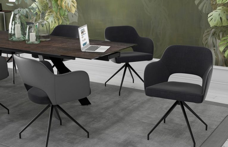 chaise-chic assise pivotante-anthracite-mélange-tissus-et-polyuréthane-ch093g2-2-0 chaise-chic assise pivotante-anthracite-mélange-tissus-et-polyuréthane-ch093g2-2-0