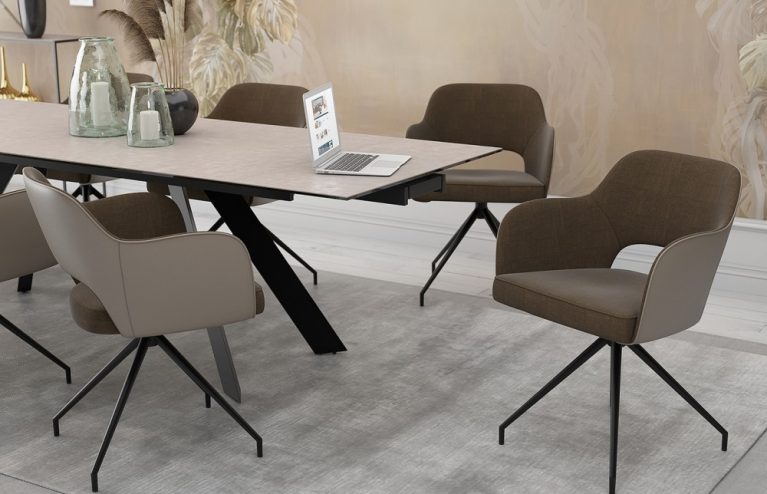 chaise-chic assise pivotante-taupe-mélange-tissus-et-polyuréthane-ch093m2-2-0 chaise-chic assise pivotante-taupe-mélange-tissus-et-polyuréthane-ch093m2-2-0